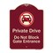 Signmission Designer Series-Private Drive Do Not Block Gate Entrance With No Car Symbol, 24" H, BU-1824-9783 A-DES-BU-1824-9783 - alternate 1